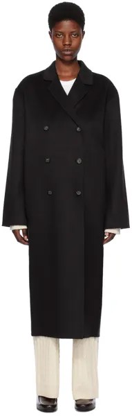 Коричневое фирменное пальто Toteme