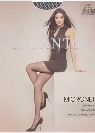 Колготки Incanto Micronet, размер 3, черный, мультиколор