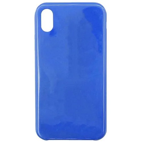 Чехол для iPhone Xr (силиконовый) синий