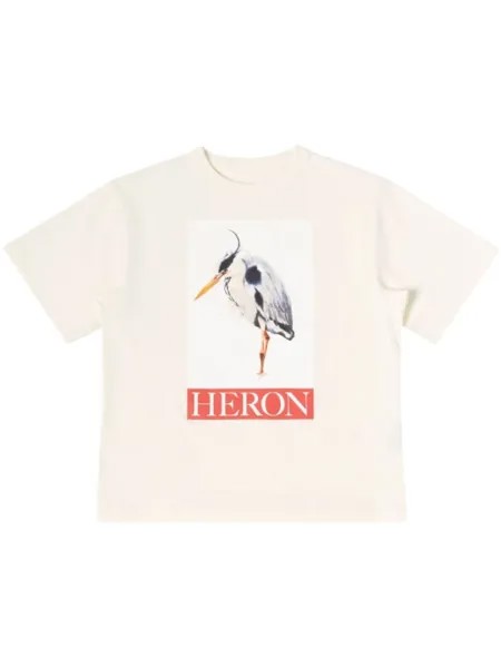 Heron Preston футболка с логотипом, нейтральный цвет