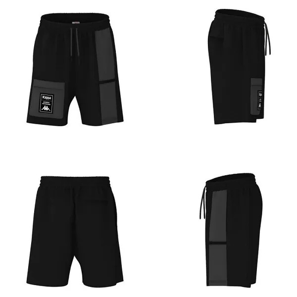 Шорты Мужские Kappa 351452W Original Tier One Letis Shorts Black Grey