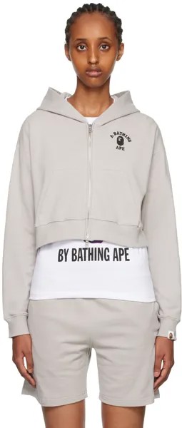 Серая толстовка с капюшоном BAPE College