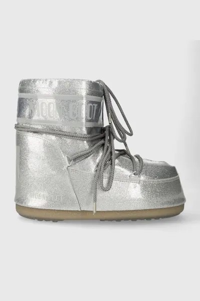 Зимние ботинки ICON LOW GLITTER Moon Boot, серебро