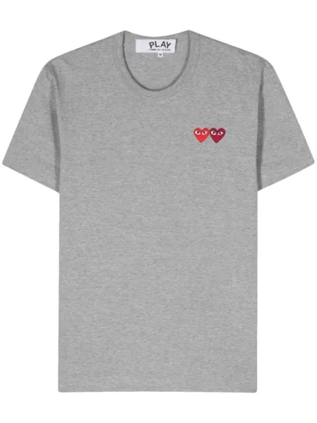 Comme Des Garçons Play футболка с нашивкой, серый