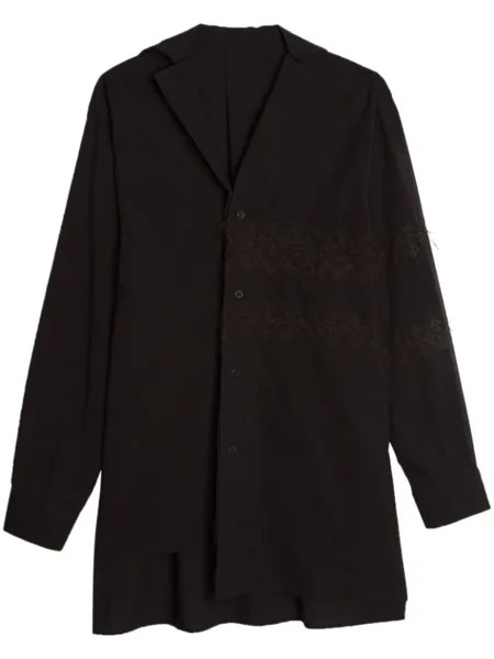 Рубашка O-ASM с вышивкой Yohji Yamamoto, черный