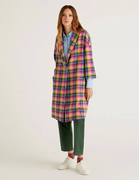 Пальто женское United Colors of Benetton 21A_20AQ5K353 разноцветное 42
