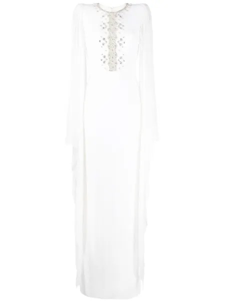 Платье Saga с кристаллами Jenny Packham, белый