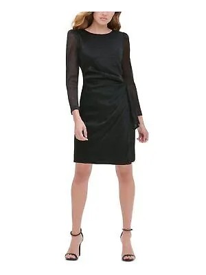 TOMMY HILFIGER Женское черное вечернее платье-футляр с вырезом выше колена Jewel 14
