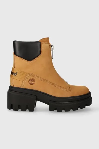 Кожаные ботильоны Everleigh Boot с молнией спереди Timberland, коричневый