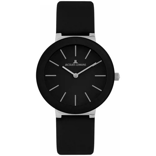 Наручные часы JACQUES LEMANS Design collection, серебряный, черный