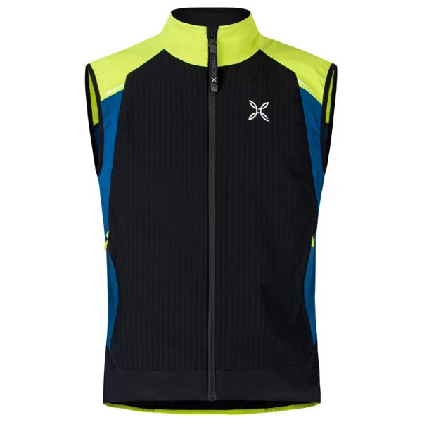 Жилет из софтшелла Montura Wind Revolution Vest, цвет Nero/Verde Lime