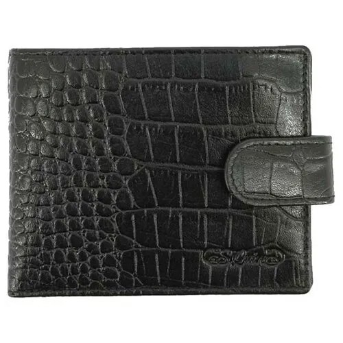 Портмоне S.Quire 6500-BK CROCO, натуральная кожа черный