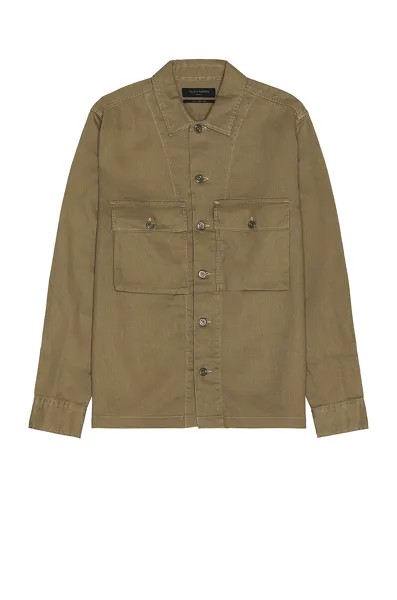 Рубашка ALLSAINTS Barstow Long Sleeve, цвет Earthy Brown