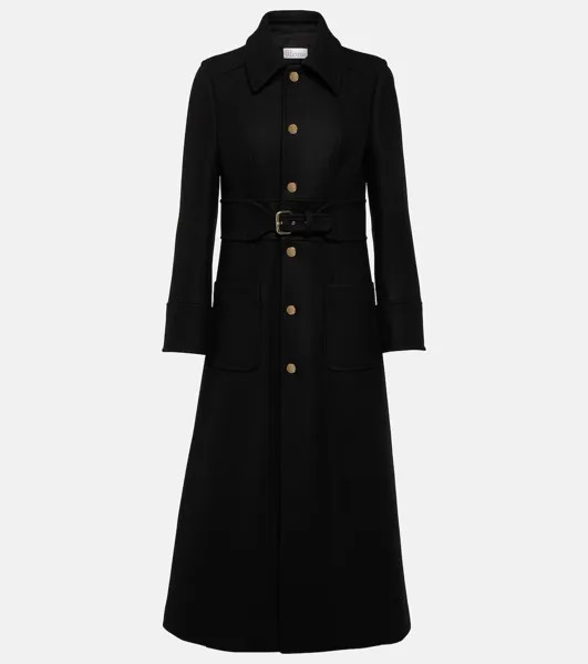 Однобортное пальто из смесовой шерсти REDVALENTINO, черный