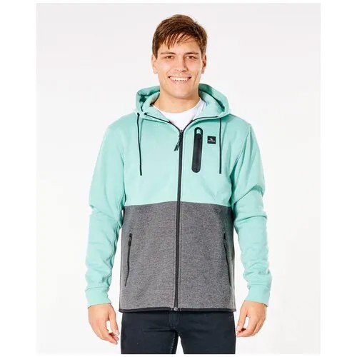 Толстовка Rip Curl ANTI SERIES DEPARTED ZIP THR, Пол Мужской, цвет 8074 WASHED AQUA, размер S