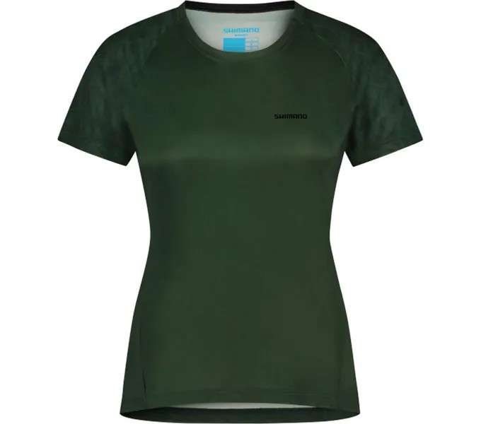 Спортивная футболка SHIMANO Short Sleeves Jersey Woman's SENTIERO, зеленый