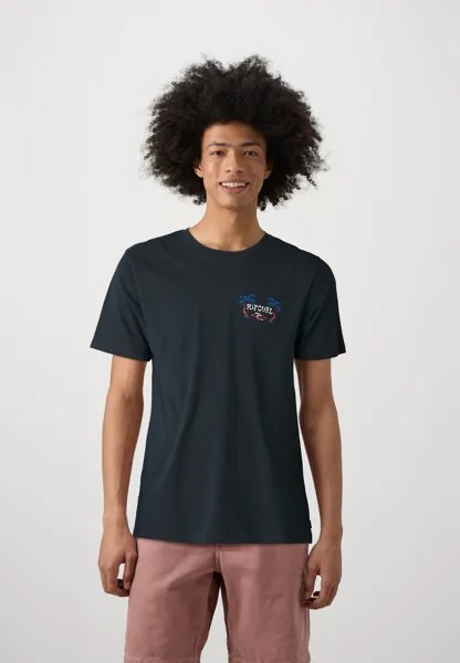 Футболки с принтом SHREDDING TEE Rip Curl, темно-синий