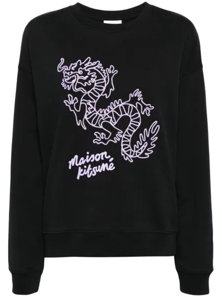 Maison Kitsuné толстовка Chinese Dragon, черный