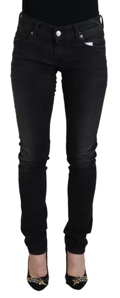 Черные хлопковые джинсы ACHT с заниженной талией, облегающие женские повседневные джинсовые бирки s. 26 250долл.
