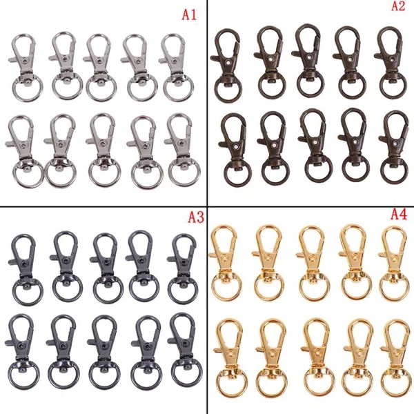 10Pcs Swivel Триггер клипы Snap Крючки Омар Заслеп Keychain Сумка Diy Craft ключ