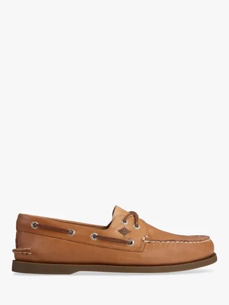 Настоящие кожаные топсайдеры Sperry, тан