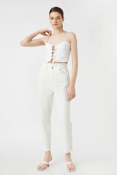 Женские белые джинсы Koton, экрю