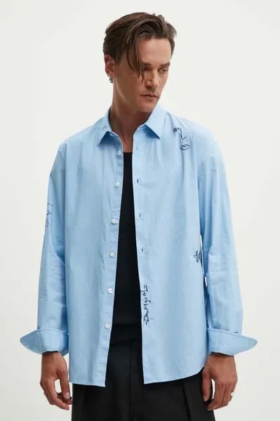 Рубашка AMADEO из хлопка Desigual, синий
