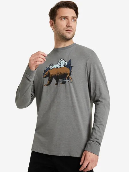 Лонгслив мужской Columbia Blue Reef LS Graphic Tee, Серый