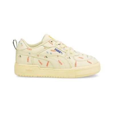 Puma Tiny Cottons X Ca Pro Printed Lace Up Youth Boys Желтые кроссовки Повседневная обувь Sh