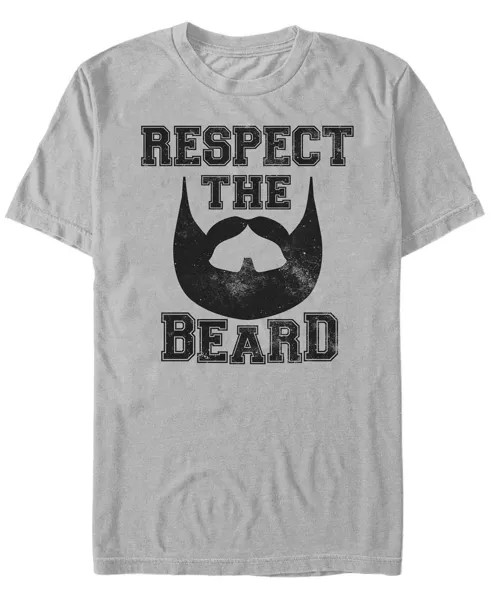 Мужская футболка с круглым вырезом и короткими рукавами collegiate beard Fifth Sun, серебряный