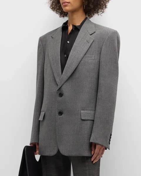 Однобортный жакет оверсайз Phil THE ROW, цвет Light Grey