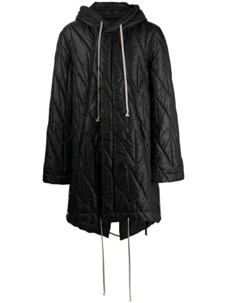 Rick Owens DRKSHDW парка с капюшоном, черный