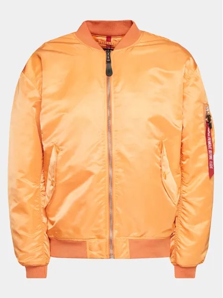 Бомбер свободного кроя Alpha Industries, оранжевый