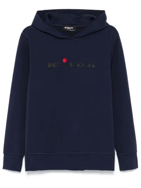 Kiton худи с логотипом, синий