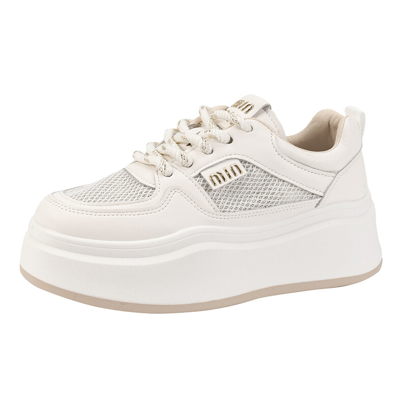 Кроссовки La Chapelle Skateboarding Shoes Women's Low-top Beige, золотой