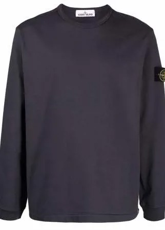 Stone Island топ с длинными рукавами и нашивкой