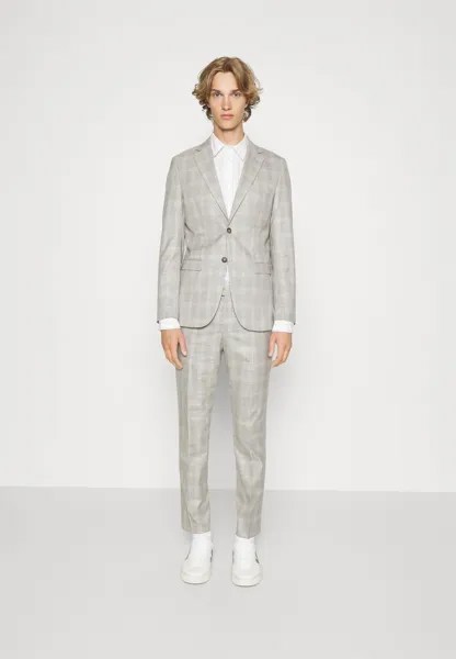 Костюм SLHSLIM NEIL CHECK SUIT Selected Homme, цвет sand/grey