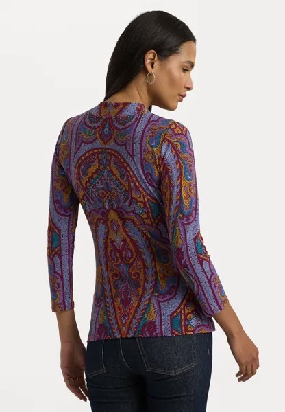 Футболка с длинным рукавом PAISLEY STRETCH JERSEY TOP Ralph Lauren, фиолетовый