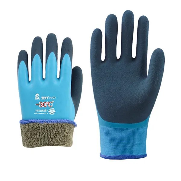 1 пара Зимние рабочие перчатки Рыболовные перчатки Прочные теплые рабочие на открытом воздухе Q9J7 L8A9