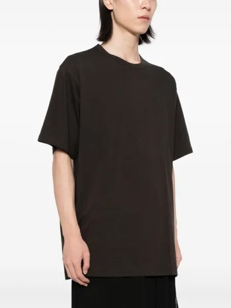 Yohji Yamamoto футболка с круглым вырезом, нейтральный цвет