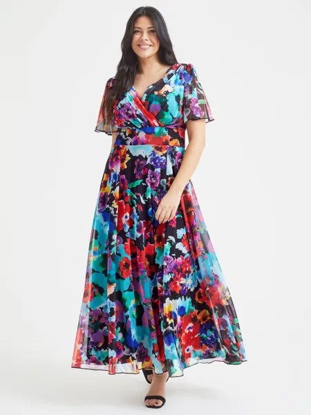 Платье макси с цветочным принтом Scarlett & Jo Isabelle, разноцветный
