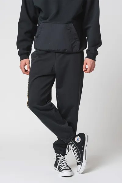 Хлопковые спортивные штаны с логотипом Converse, черный