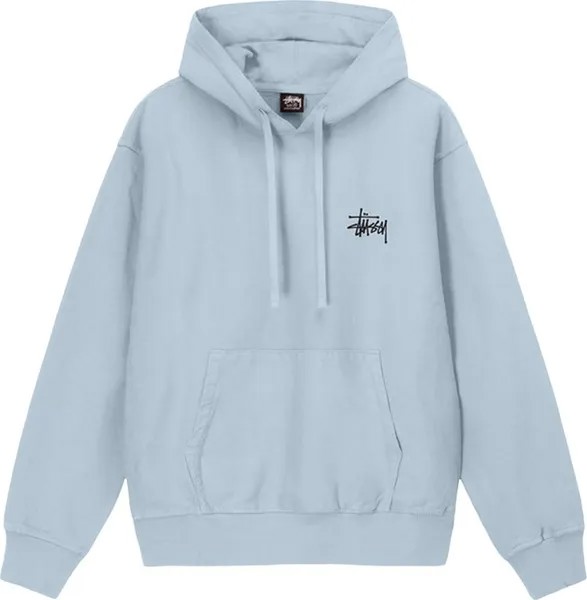 Худи Stussy Basic Pigment Dyed Hoodie 'Sky Blue', синий