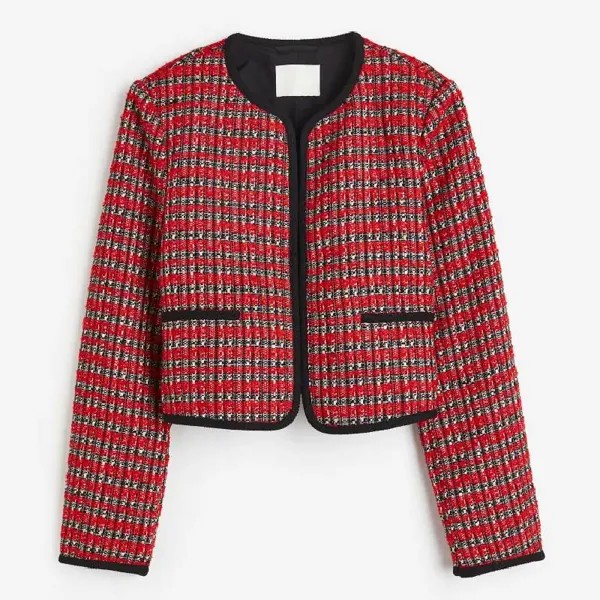 Жакет H&M Textured-weave, красный