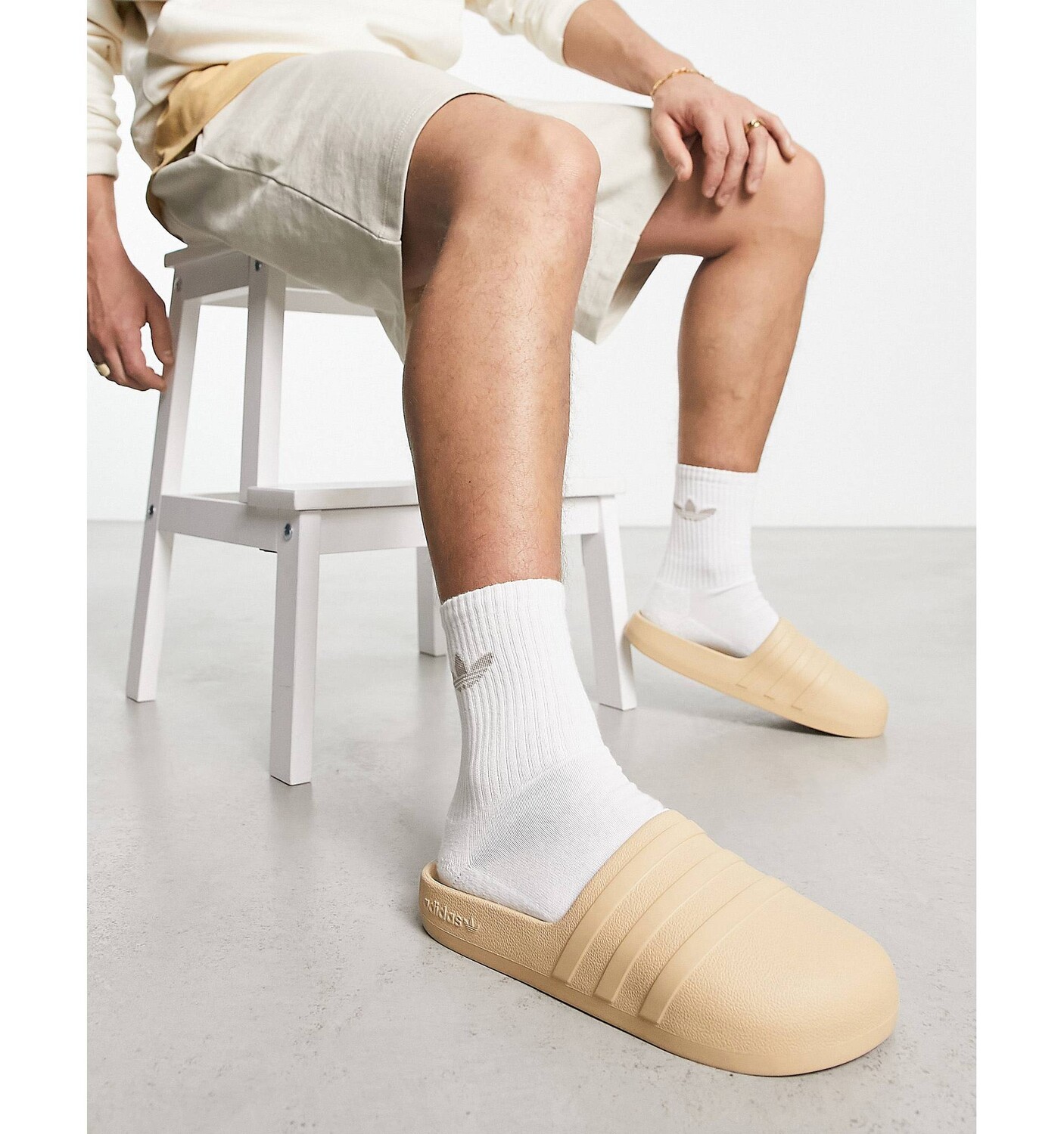 Бежевые шлепанцы adidas Originals adiFOM adilette волшебного бежевого цвета