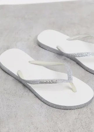 Шлепанцы с отделкой серебристого цвета Havaianas-Серебряный