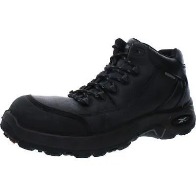 Черные кожаные рабочие ботинки Reebok Tiahawk 10 Medium (D) BHFO 4319