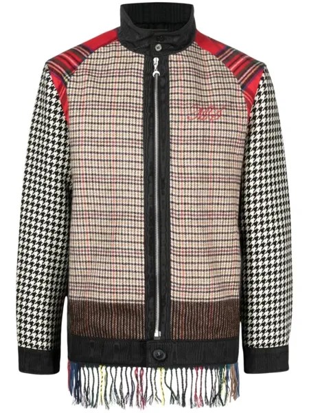 Marine Serre panelled bomber jacket, разноцветный