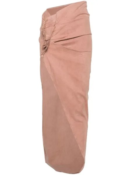 Rick Owens DRKSHDW джинсовая юбка Edfu асимметричного кроя, розовый