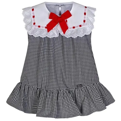 Платье Baby A., размер 24 мес, белый, черный